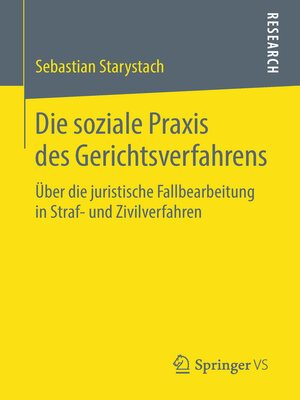 cover image of Die soziale Praxis des Gerichtsverfahrens